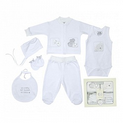 Набор одежды для детей Fimbaby 200074 от 0 до 6 мес, 6 предметов, 68 размер, белый (Fimbaby, 200074_1) - миниатюра